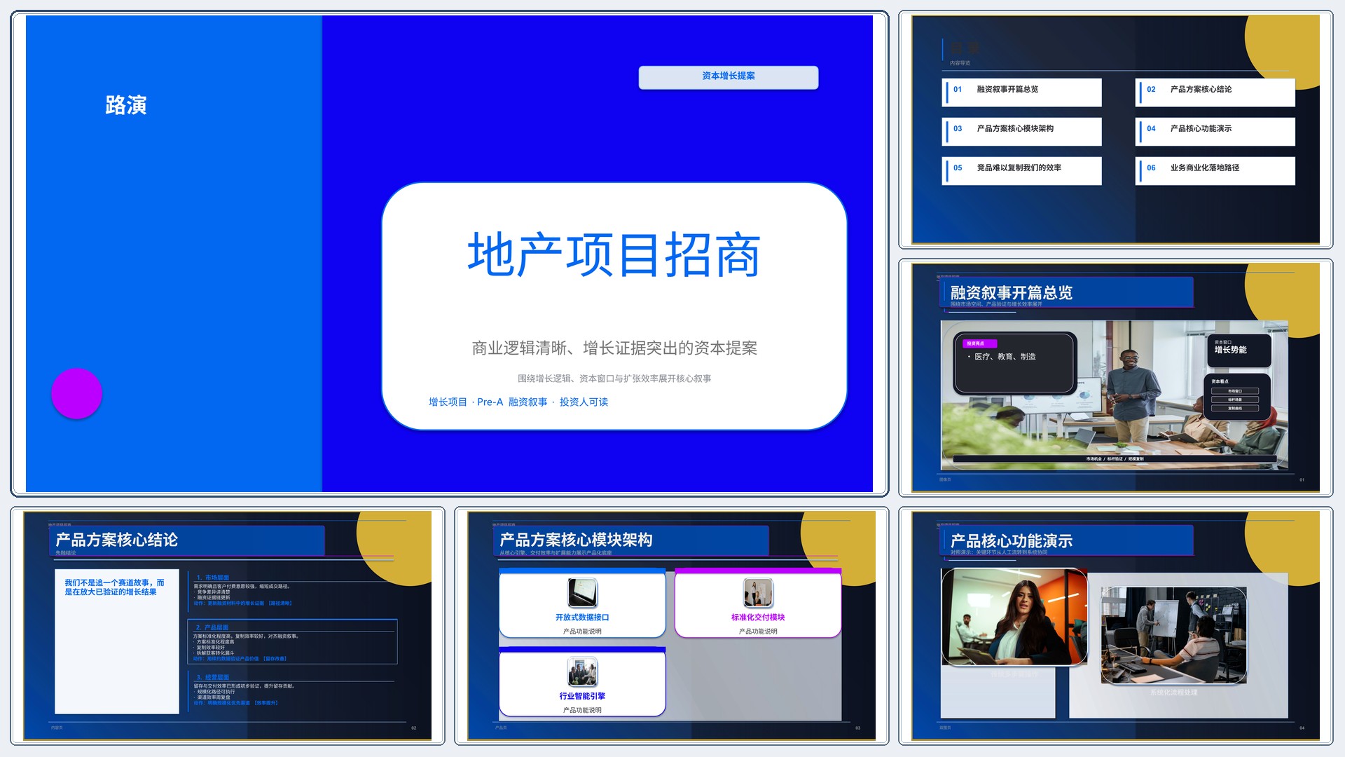商业项目路演《地产项目招商》图表驱动版｜融资叙事增长证据·资本可读