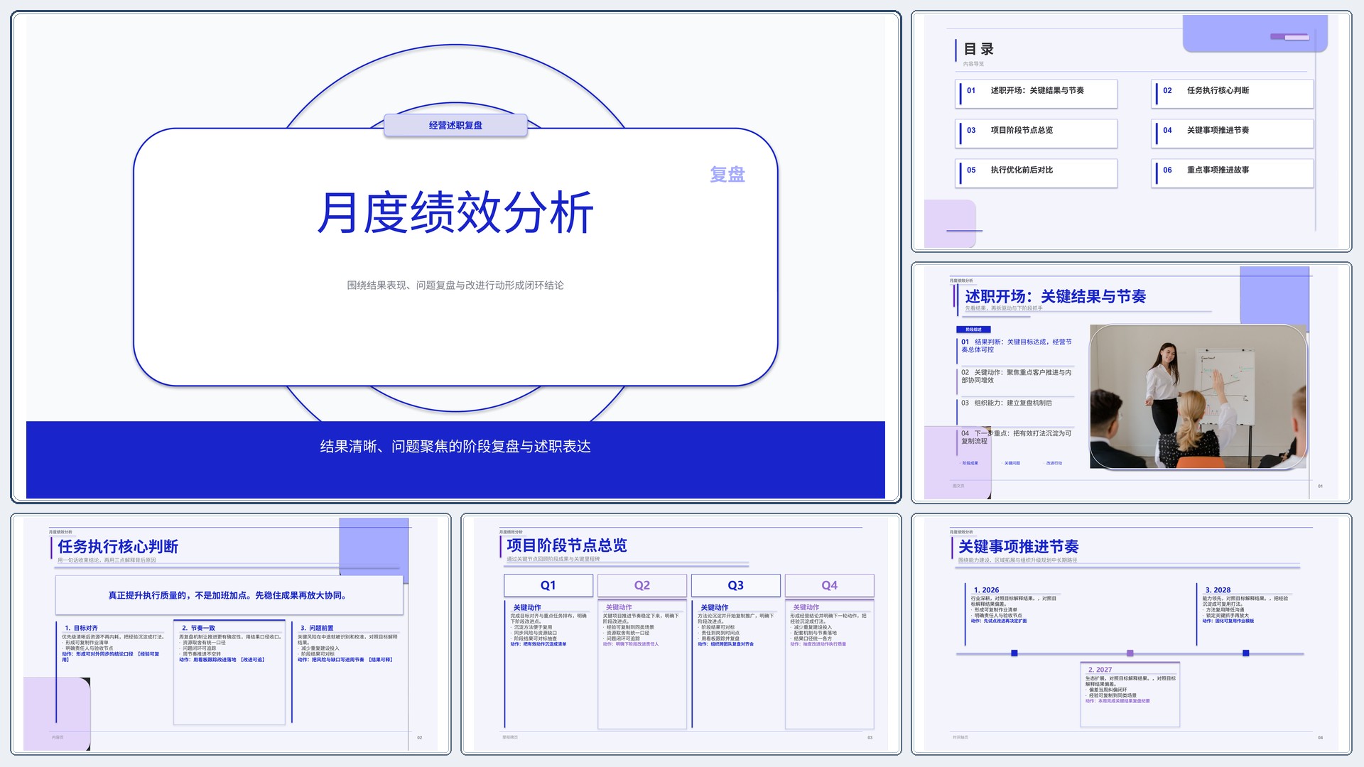 职场述职汇报《月度绩效分析》重点强调版｜述职复盘结果驱动·管理层可读