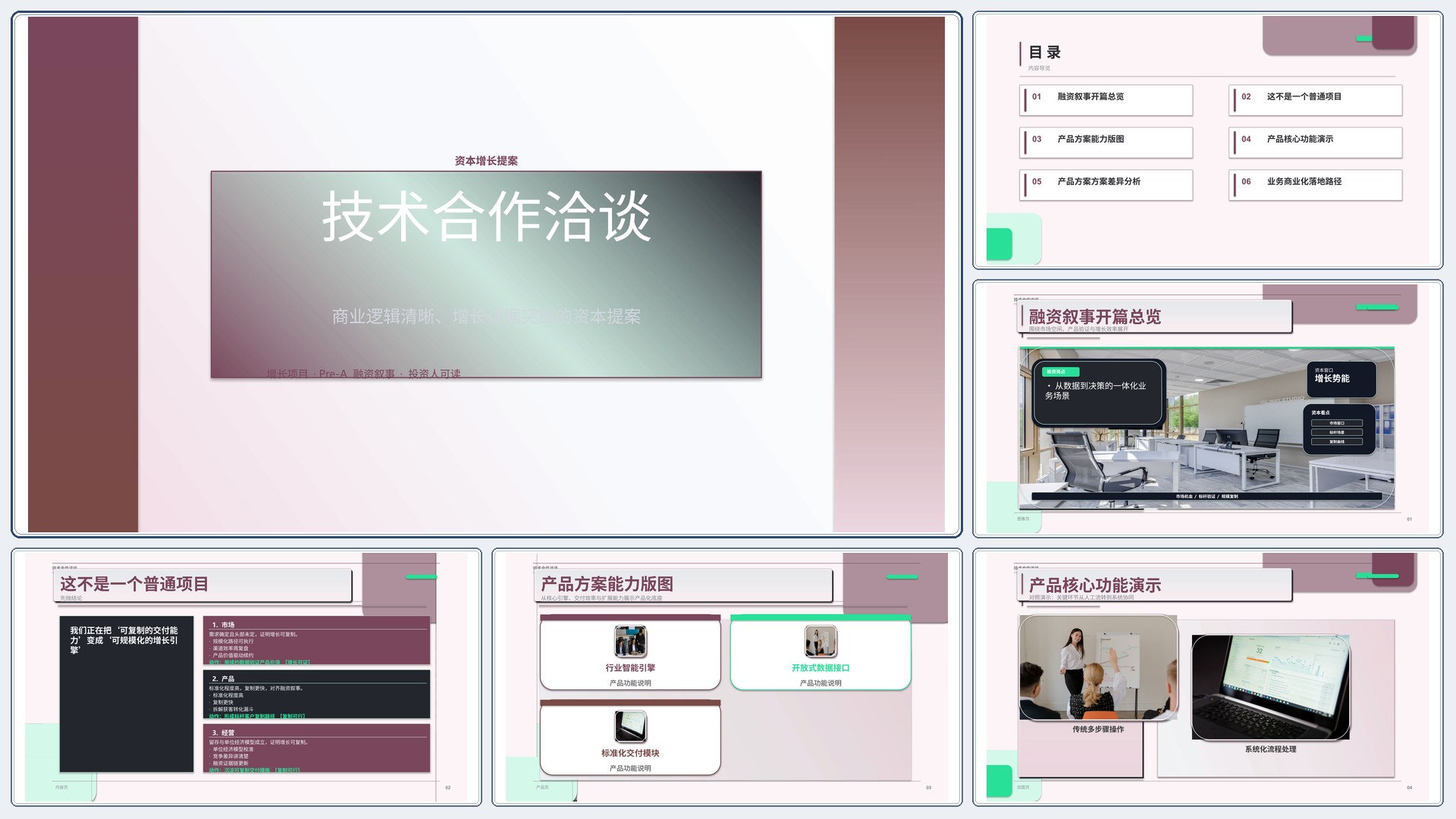 商业项目路演《技术合作洽谈》时间线版｜融资叙事增长证据·资本可读
