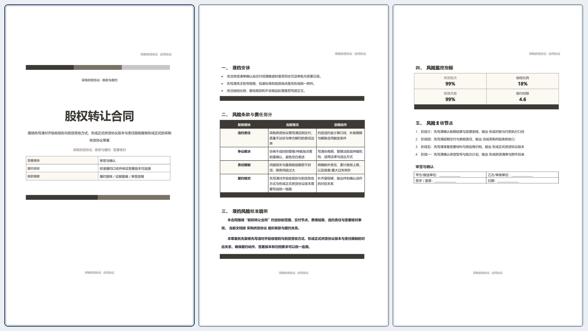 合同协议文档《股权转让合同》材料齐套版｜专业文稿行业专属结构·替换即可交付