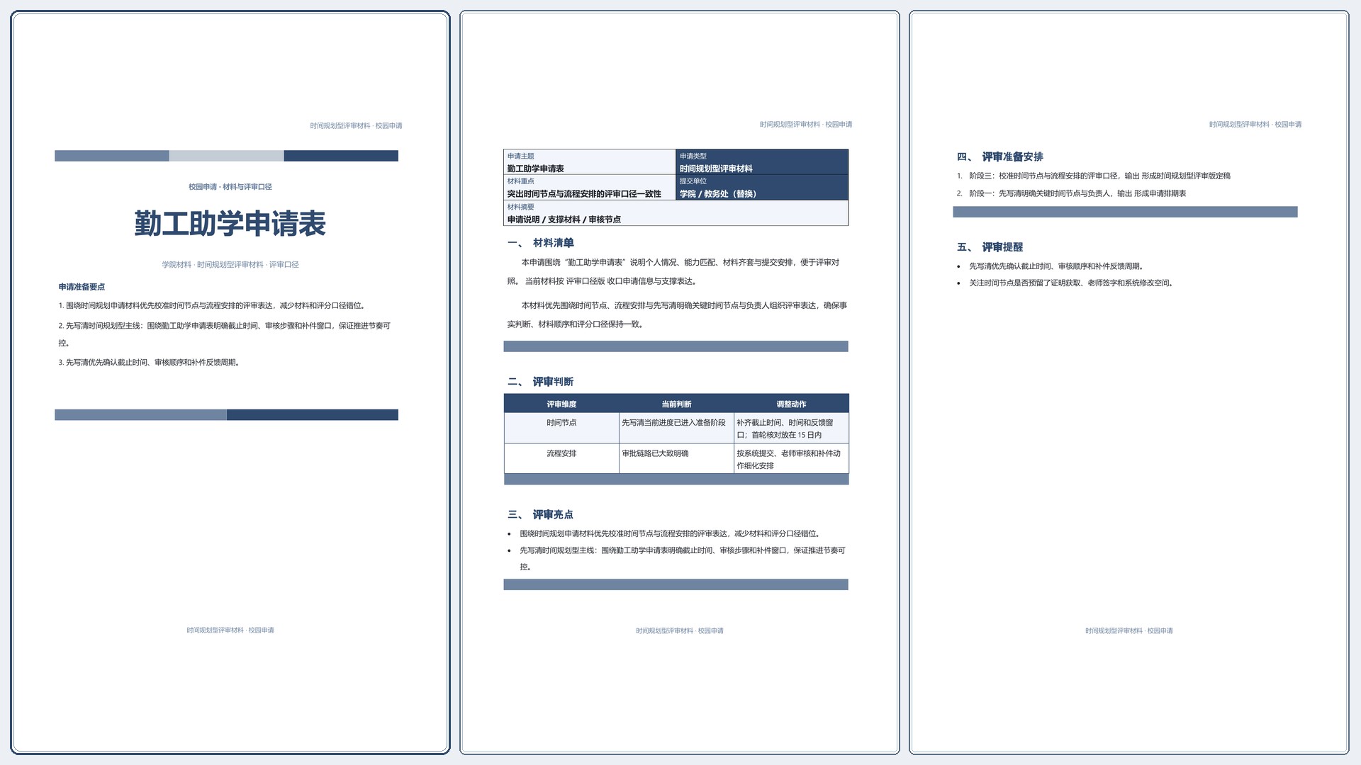 校园申请文稿《勤工助学申请表》正式签署版｜专业文稿行业专属结构·替换即可交付