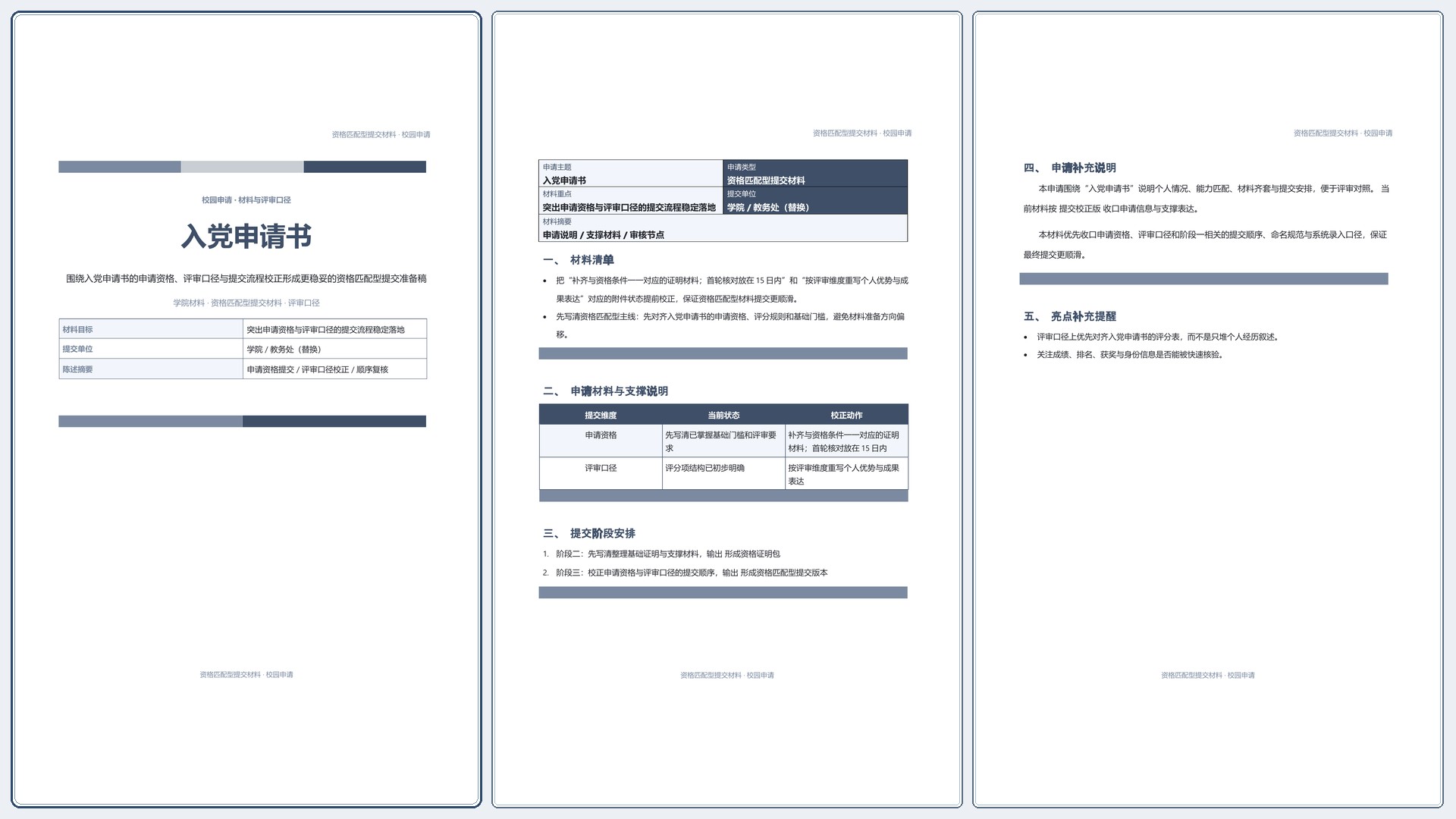 校园申请文稿《入党申请书》正式签署版｜专业文稿行业专属结构·替换即可交付