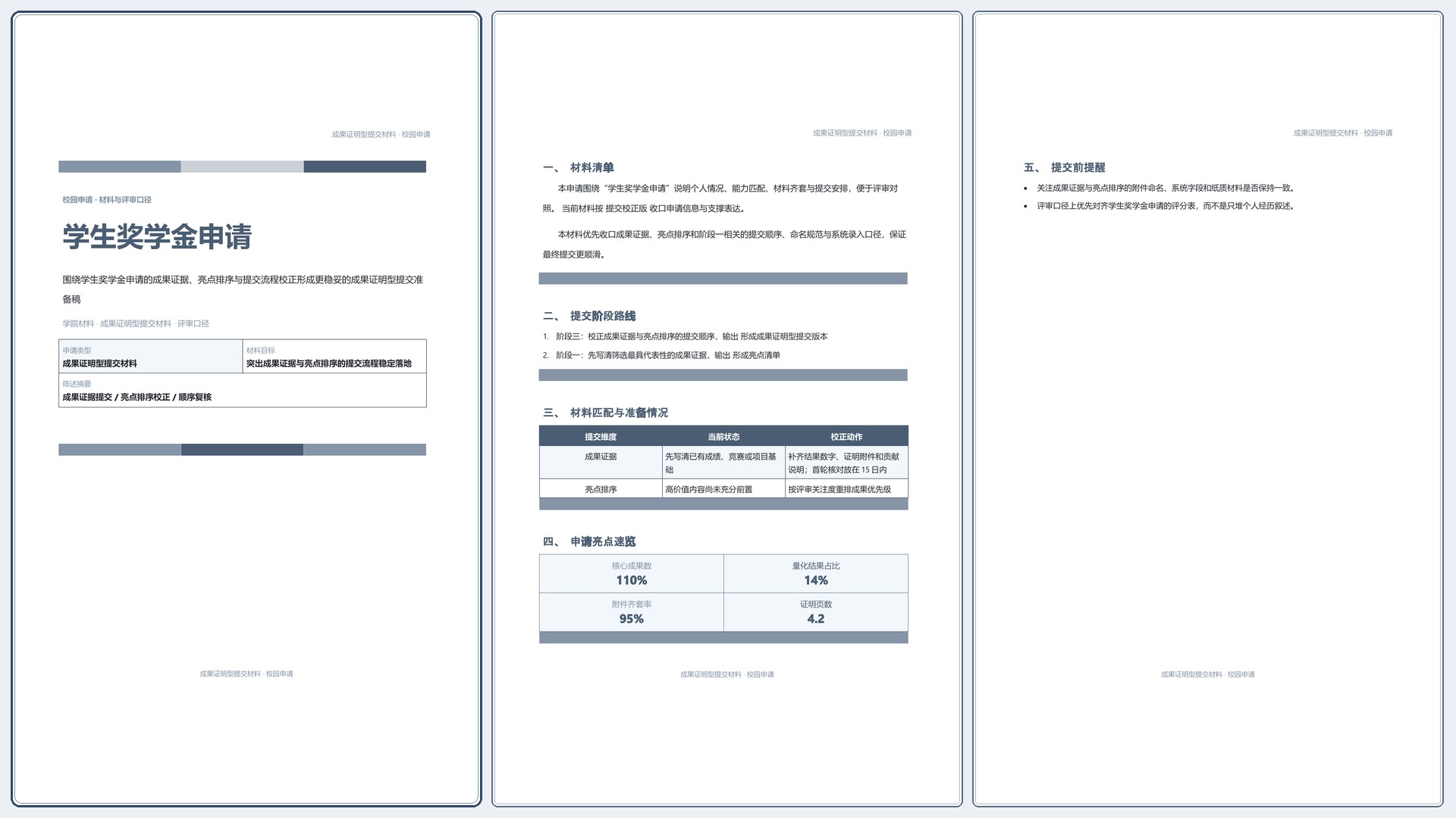 校园申请文稿《学生奖学金申请》条款清晰版｜专业文稿行业专属结构·替换即可交付