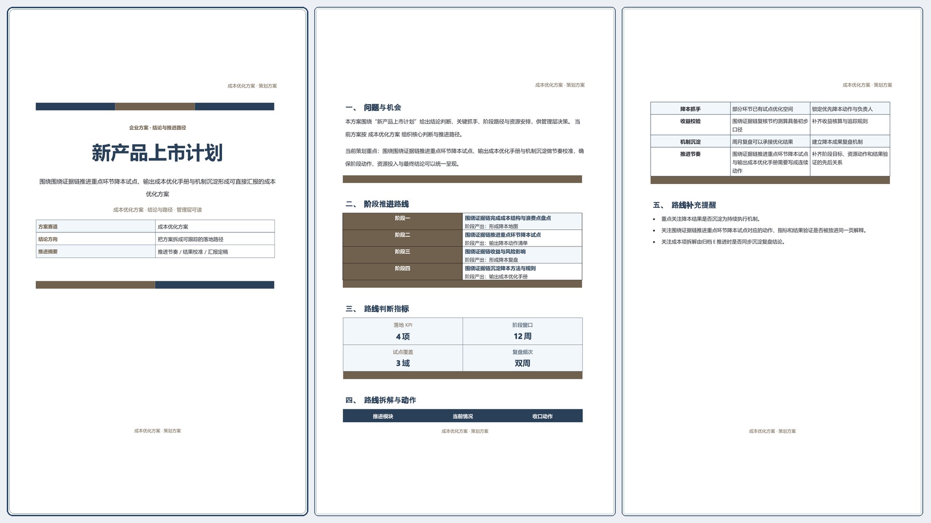 企业策划方案《新产品上市计划》正式签署版｜专业文稿行业专属结构·替换即可交付