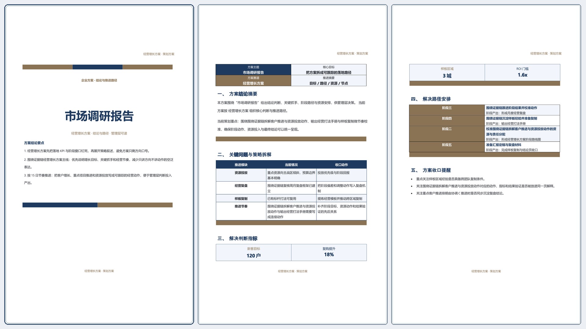 企业策划方案《市场调研报告》标准结构版｜专业文稿行业专属结构·替换即可交付
