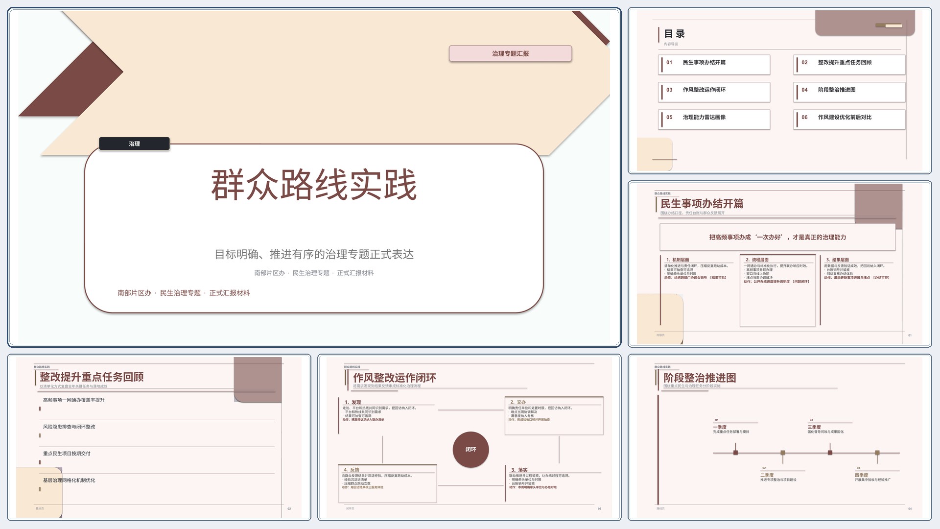 政企党政汇报《群众路线实践》双栏对照版｜治理专题正式秩序·办结可验