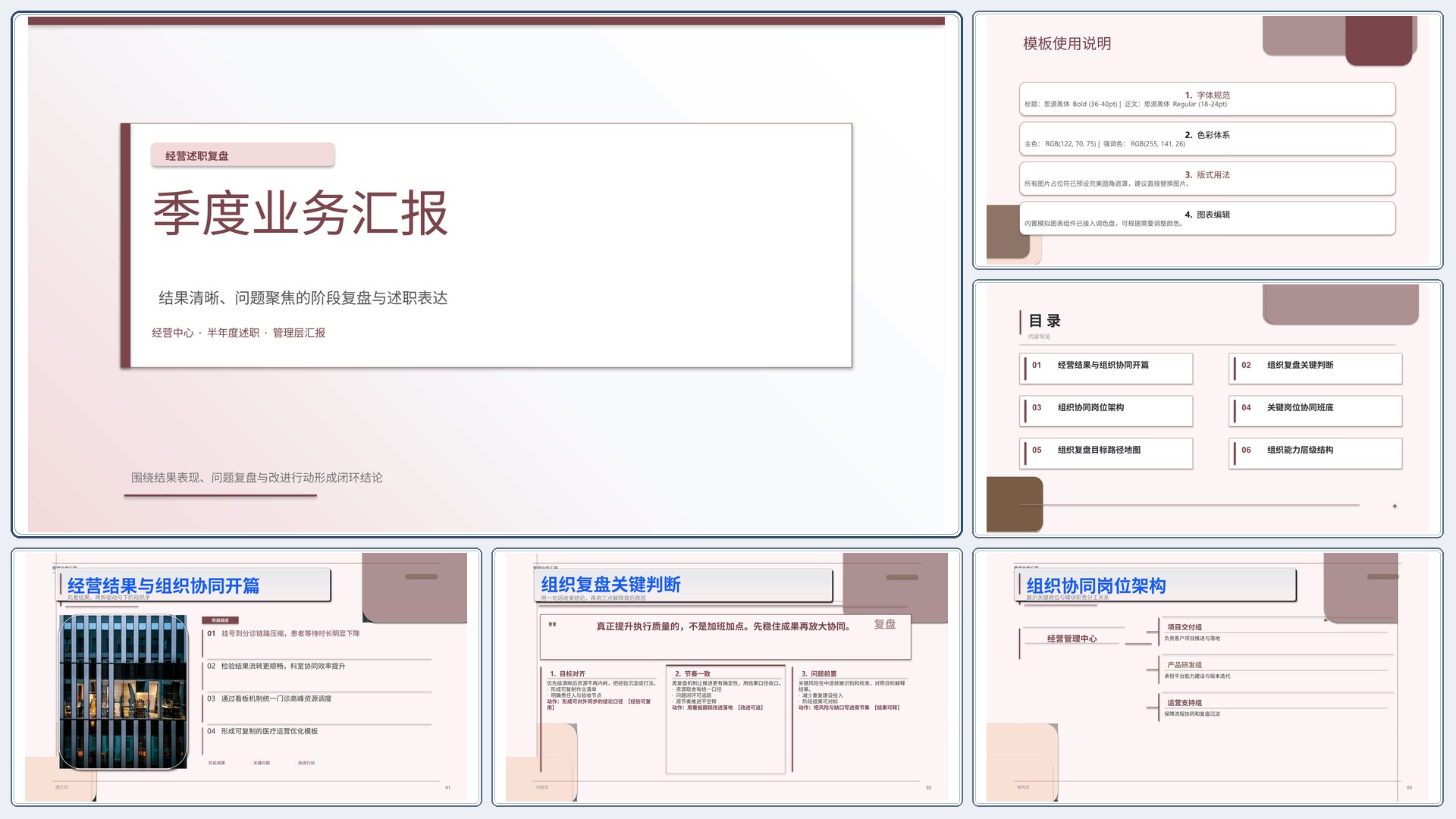 职场述职汇报《季度业务汇报》图表驱动版｜述职复盘结果驱动·管理层可读