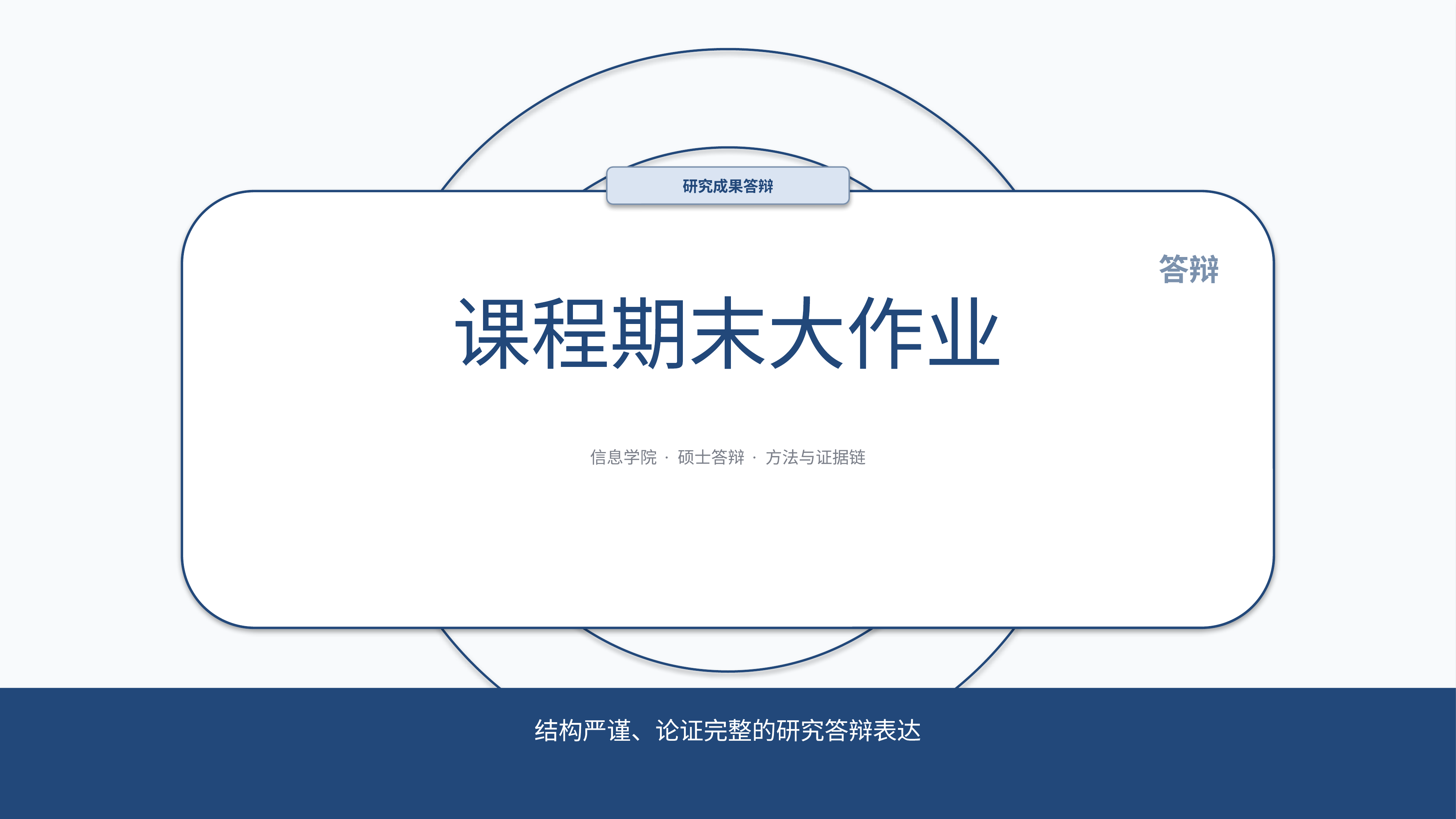 学生学术答辩《课程期末大作业》结果复盘版｜答辩论证证据链完整·方法清晰