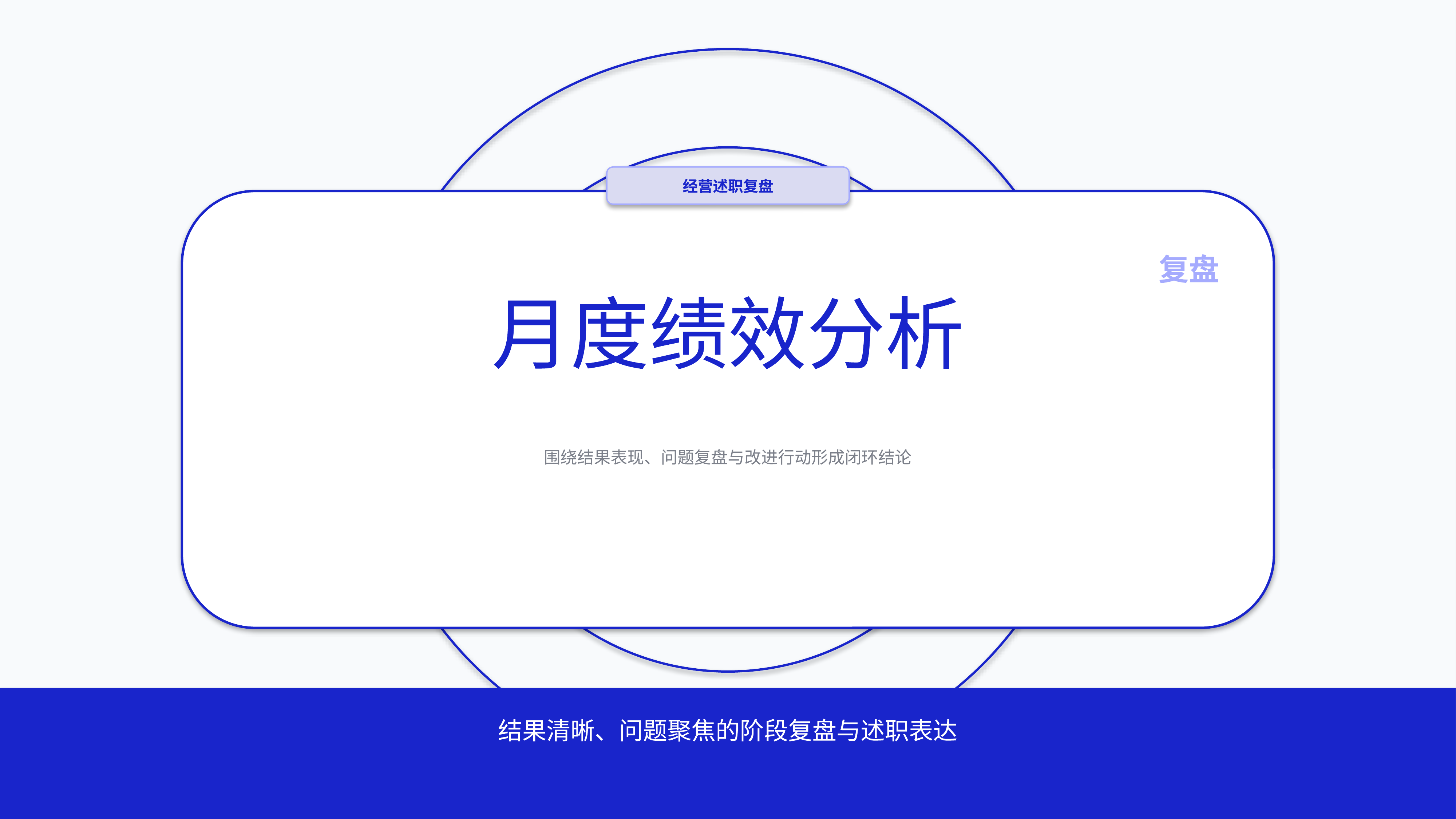 职场述职汇报《月度绩效分析》重点强调版｜述职复盘结果驱动·管理层可读
