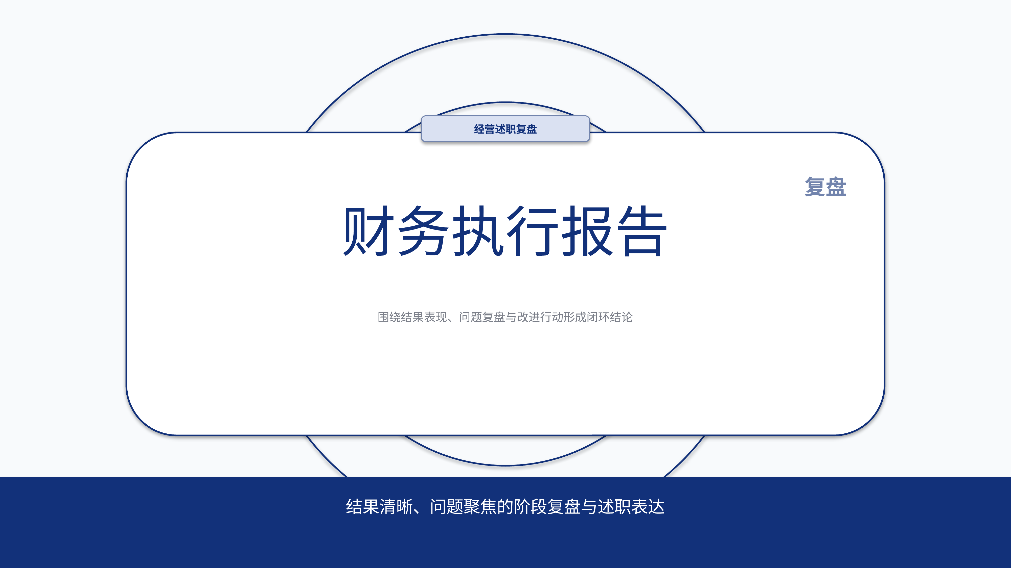 职场述职汇报《财务执行报告》结果复盘版｜述职复盘结果驱动·管理层可读