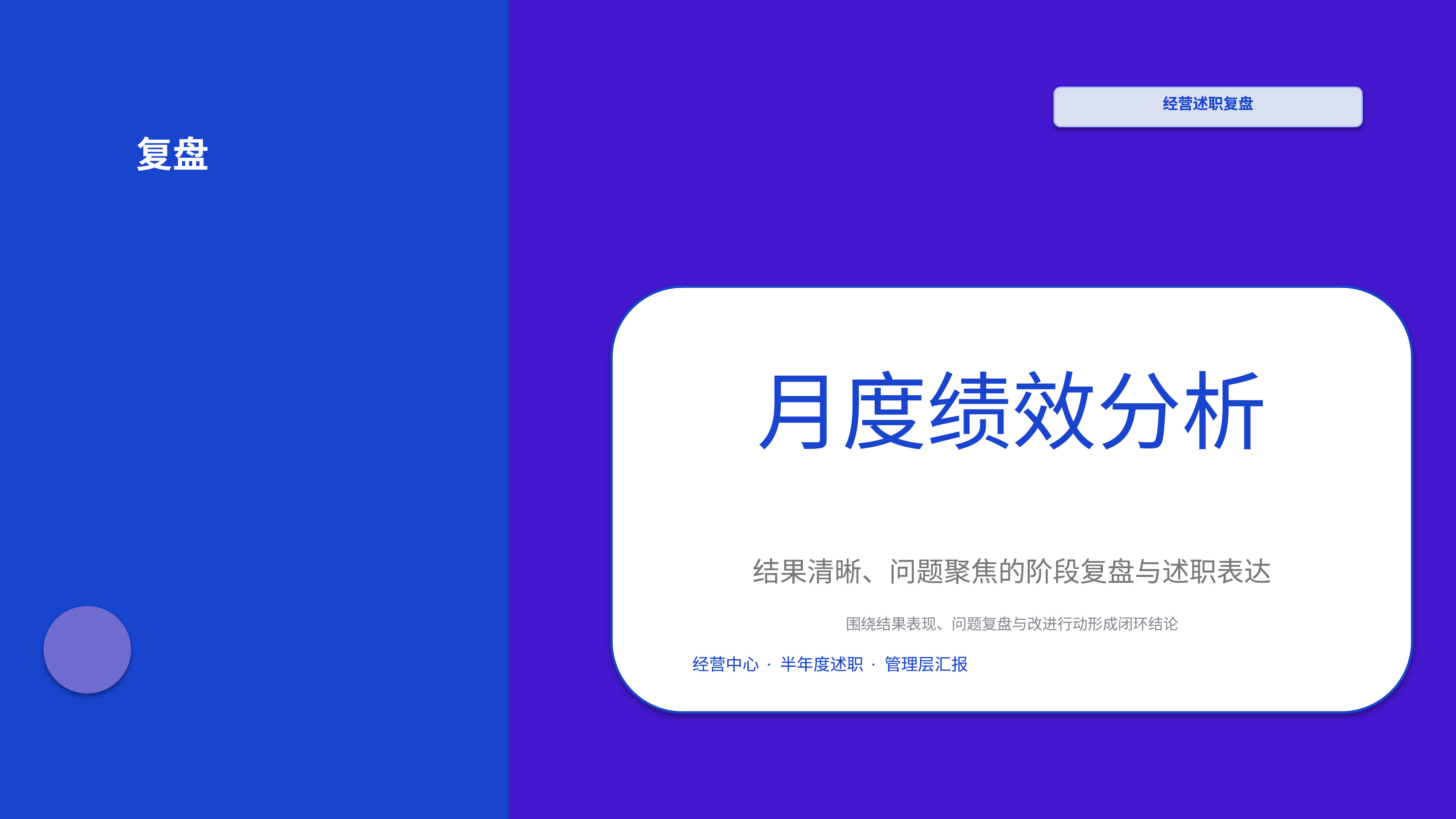 职场述职汇报《月度绩效分析》简约商务版｜述职复盘结果驱动·管理层可读
