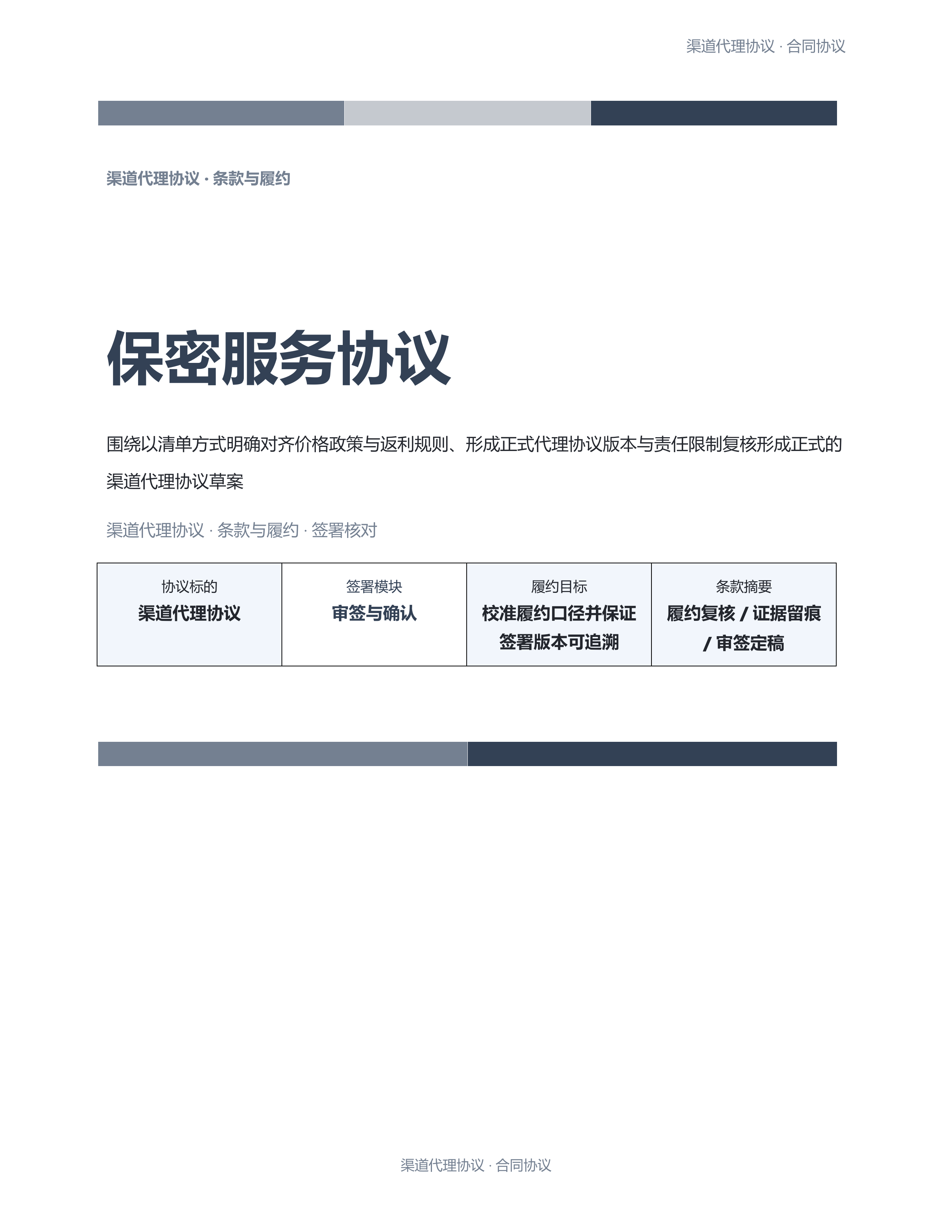 合同协议文档《保密服务协议》条款清晰版｜专业文稿行业专属结构·替换即可交付