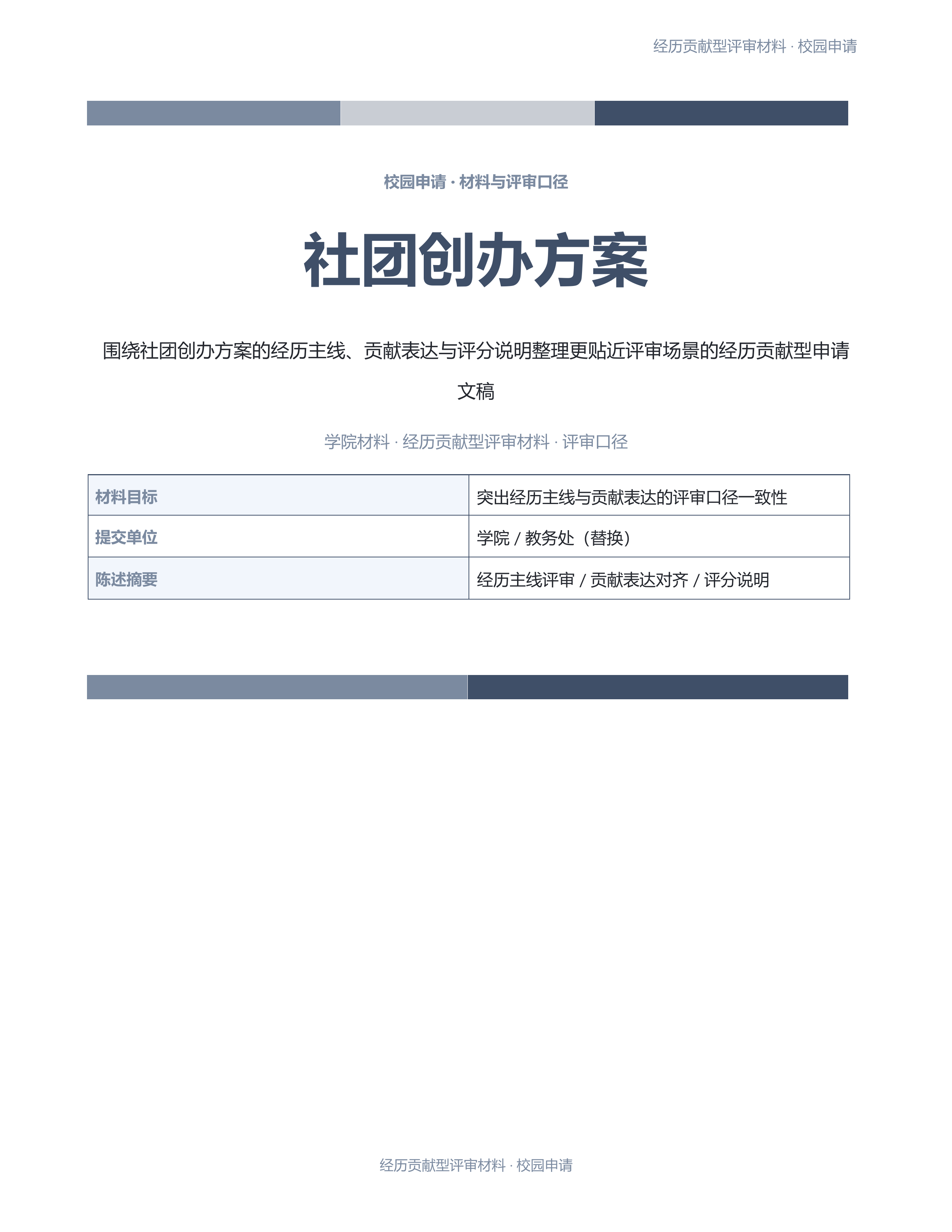 校园申请文稿《社团创办方案》正式签署版｜专业文稿行业专属结构·替换即可交付