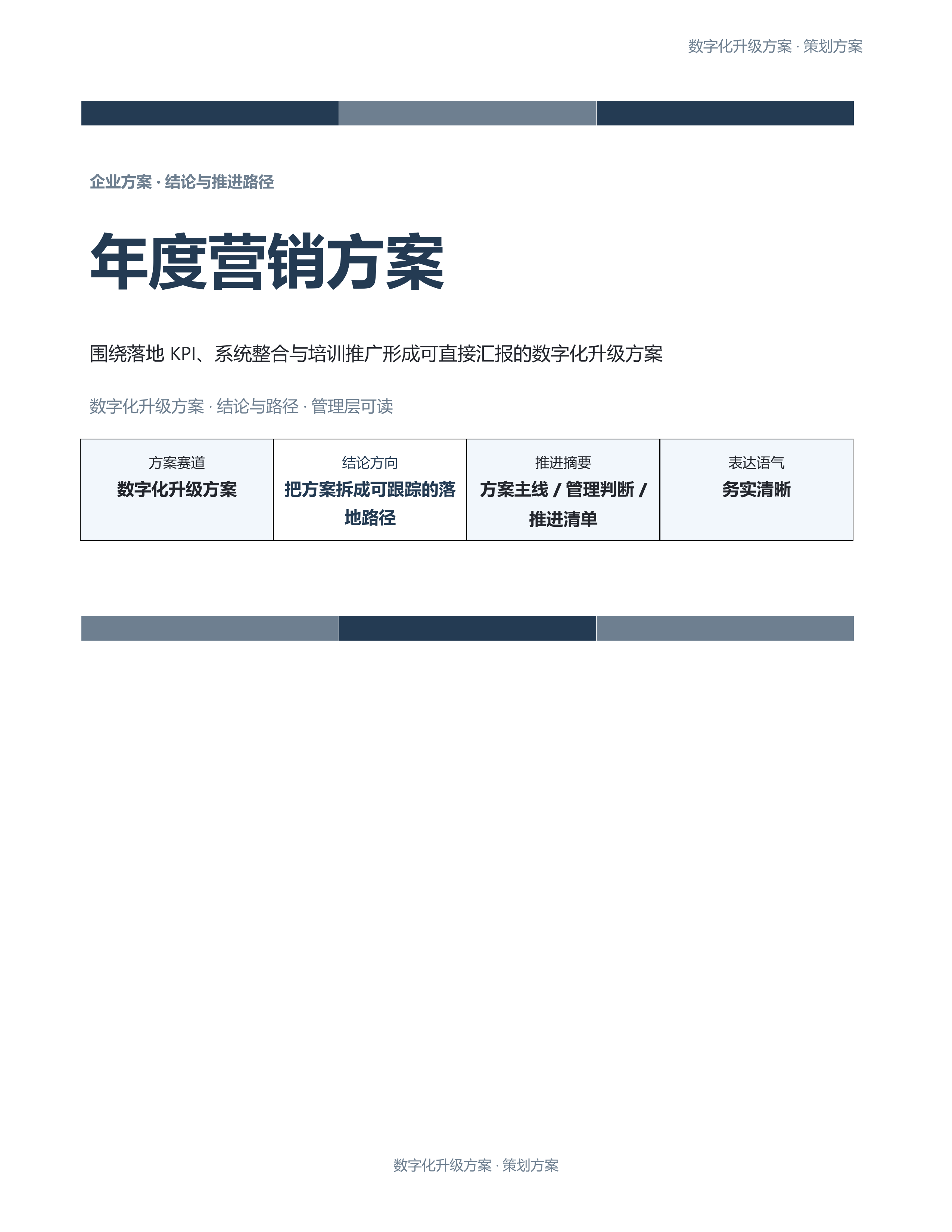 企业策划方案《年度营销方案》条款清晰版｜专业文稿行业专属结构·替换即可交付