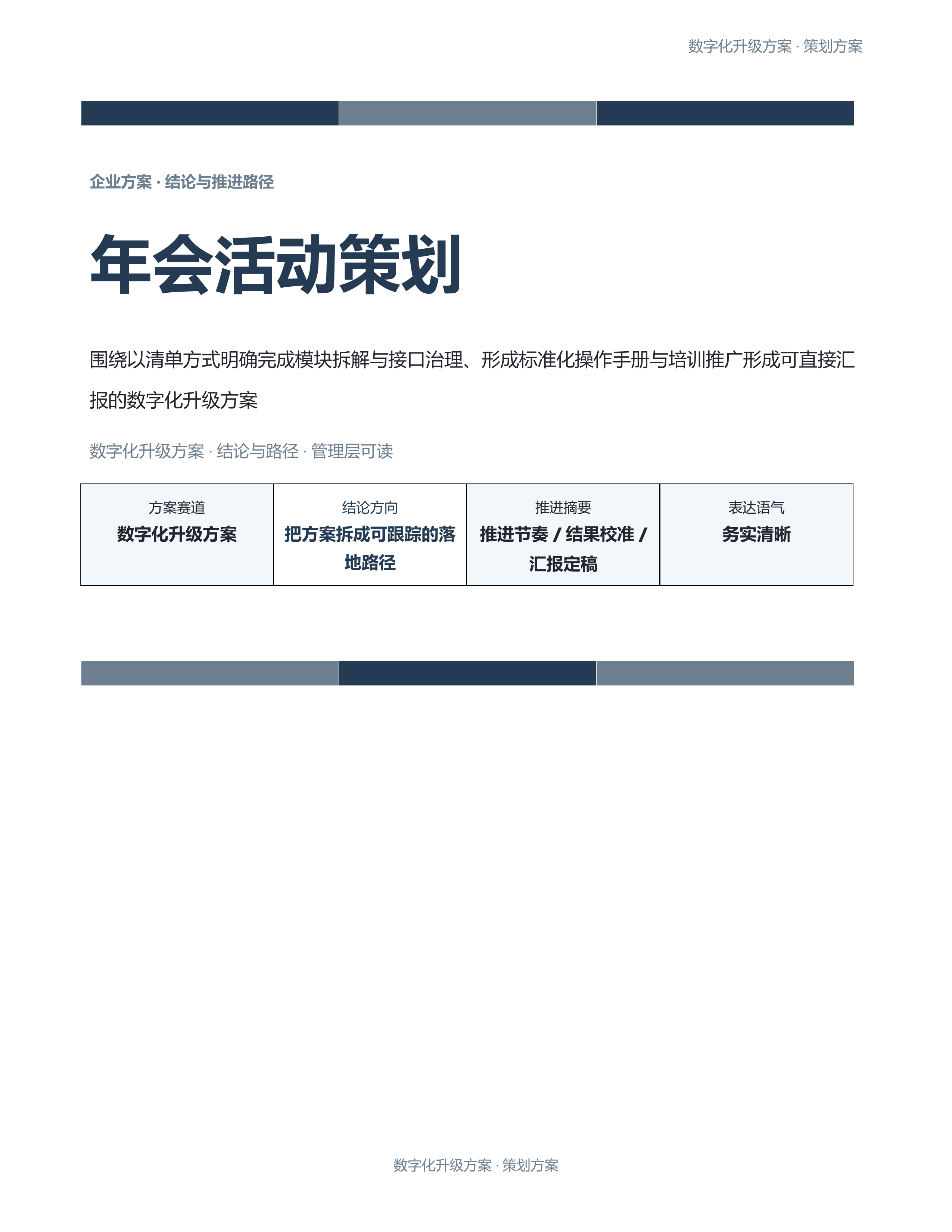 企业策划方案《年会活动策划》条款清晰版｜专业文稿行业专属结构·替换即可交付
