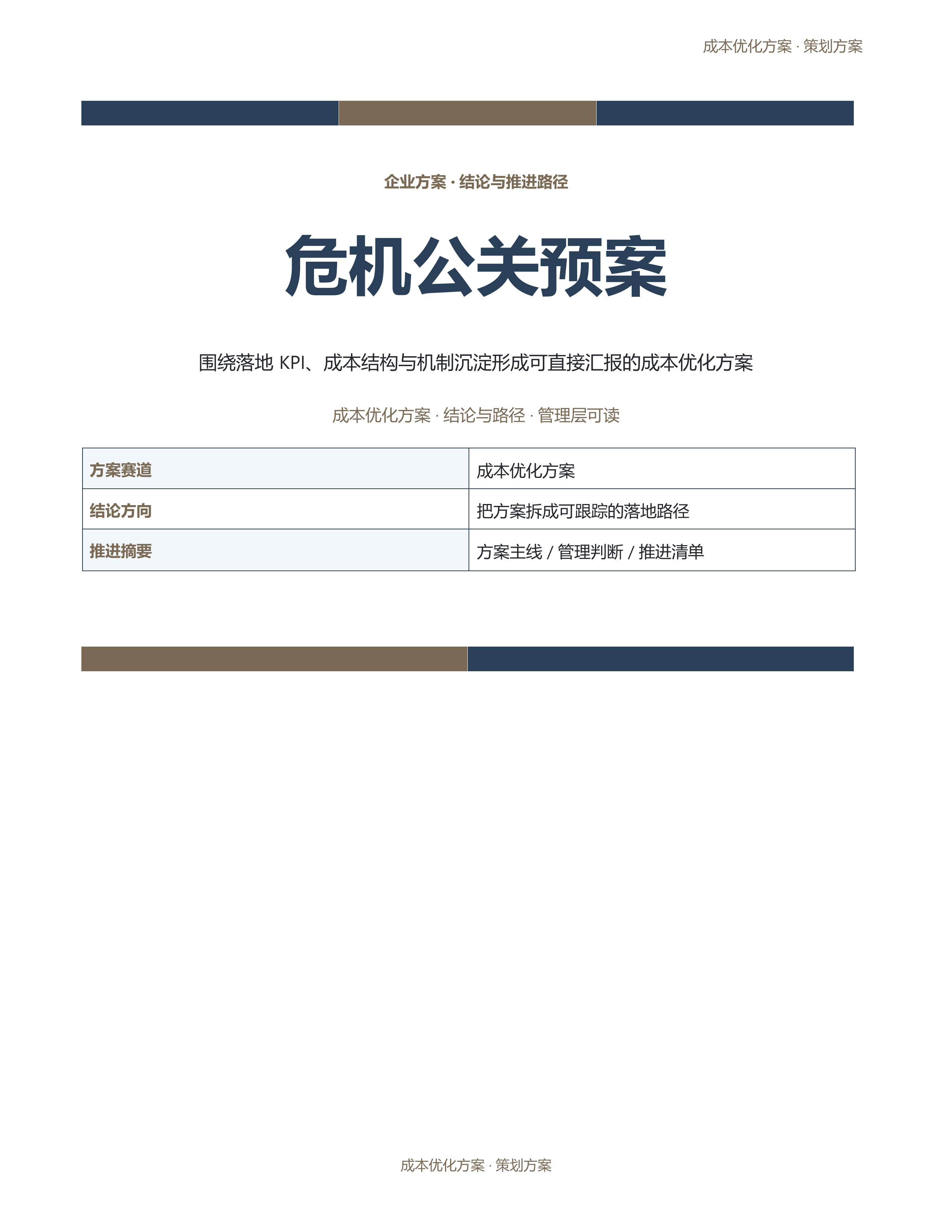 企业策划方案《危机公关预案》正式签署版｜专业文稿行业专属结构·替换即可交付