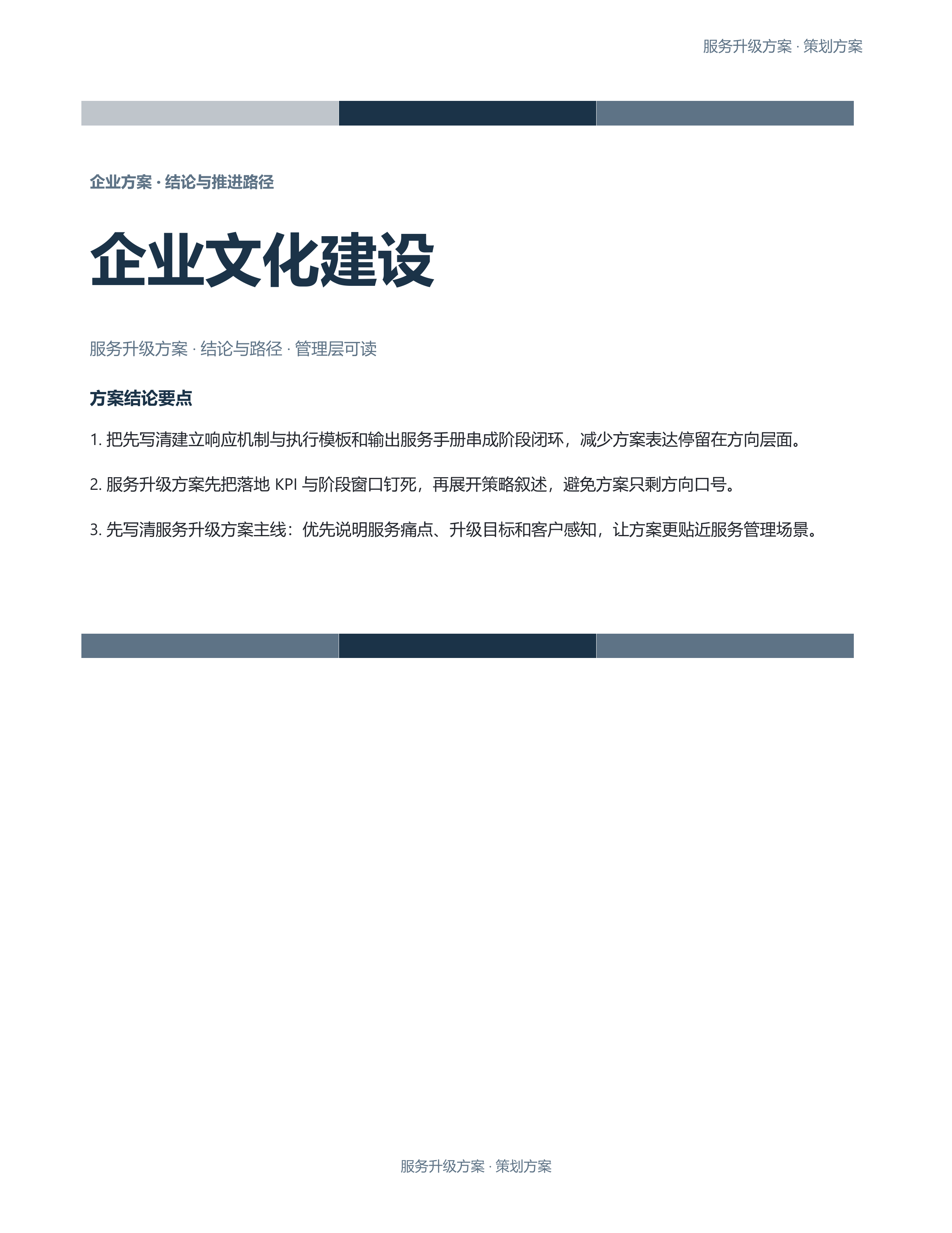 企业策划方案《企业文化建设》完整交付版｜专业文稿行业专属结构·替换即可交付