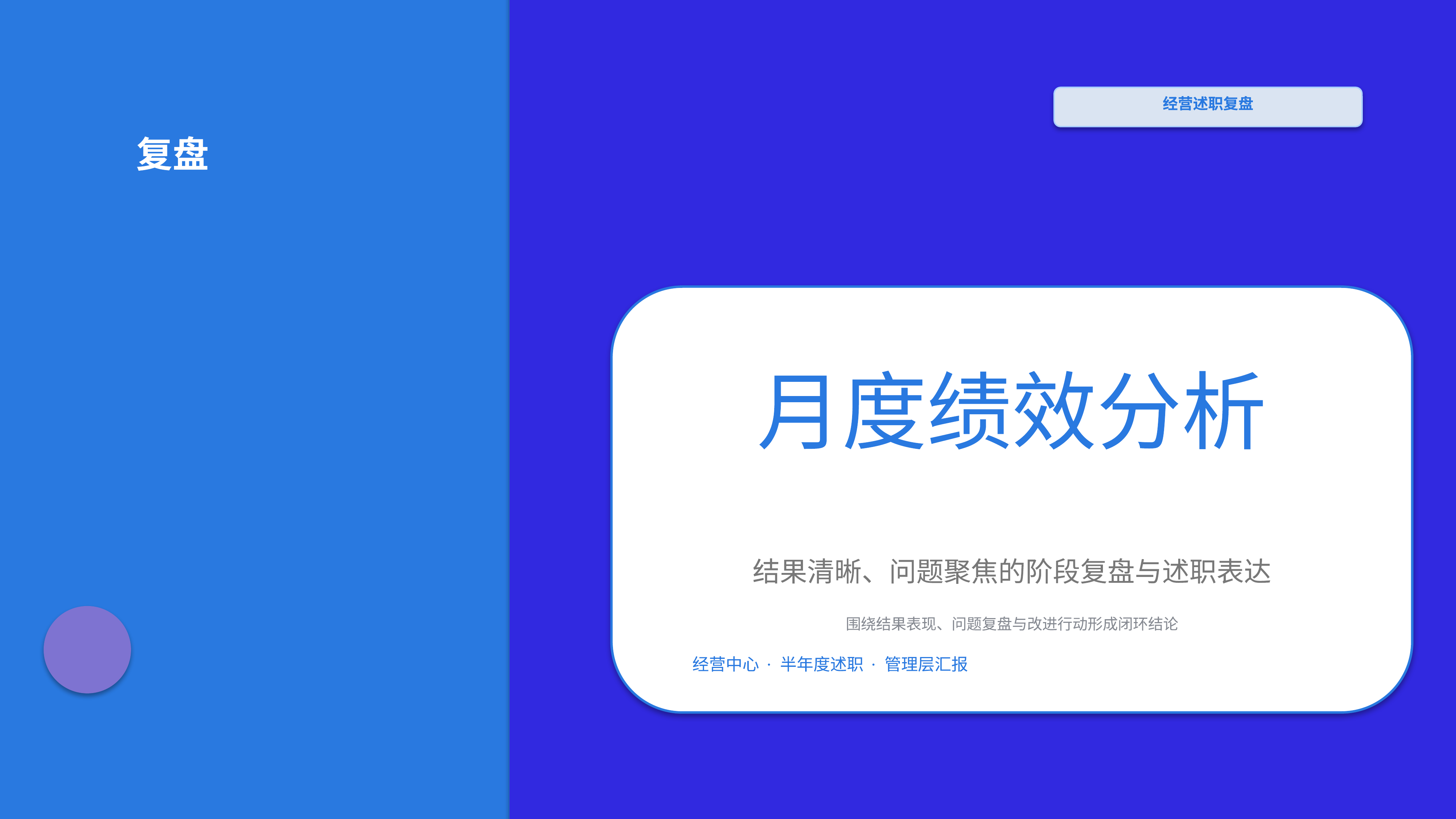职场述职汇报《月度绩效分析》结果复盘版｜述职复盘结果驱动·管理层可读