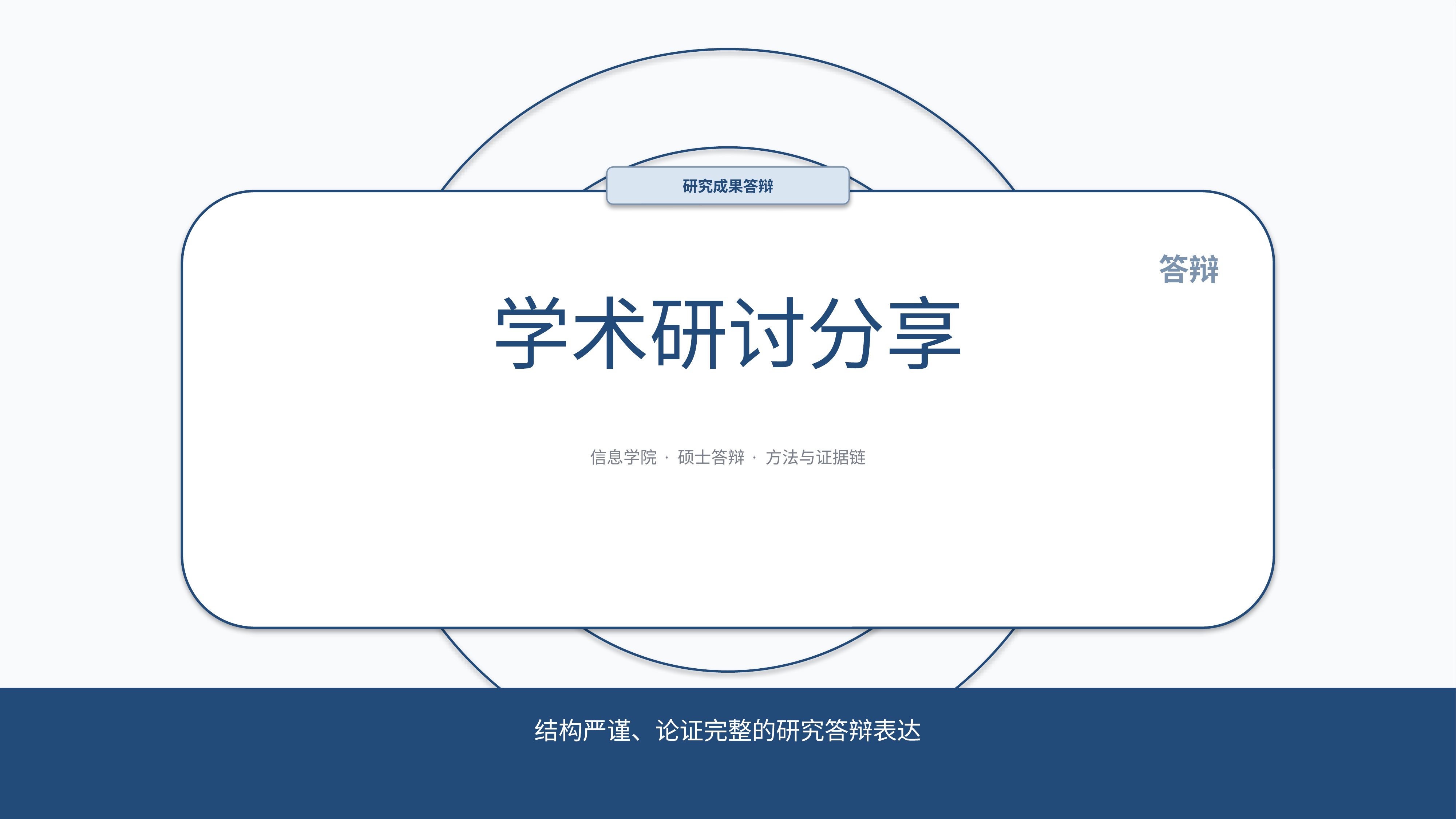 学生学术答辩《学术研讨分享》结果复盘版｜答辩论证证据链完整·方法清晰